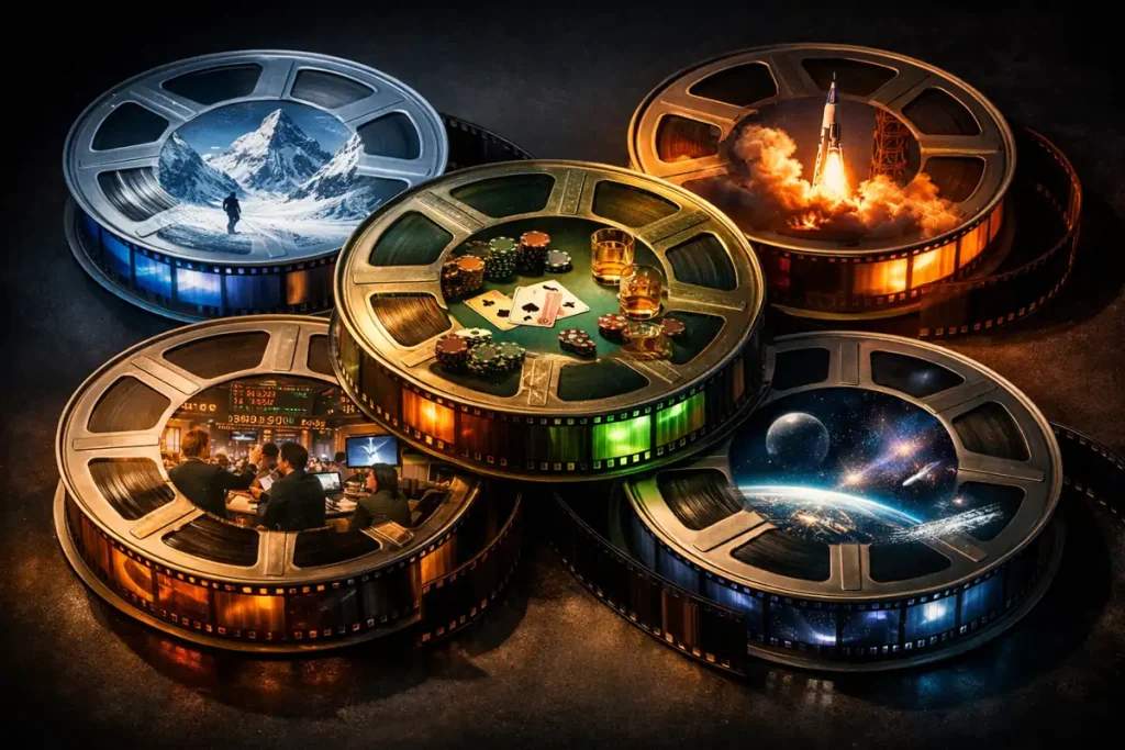 Five cinematic reels representing real-life motivational speaker stories - motivational speakers with movies about their life | Aurum Speakers Bureau