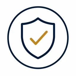 Shield with checkmark icon representing event constraints and speaker filtering criteria