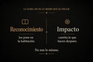 Un gráfico que contrasta el reconocimiento y el impacto como dos cosas distintas - conferencista famoso o joya oculta | Aurum Speakers Bureau