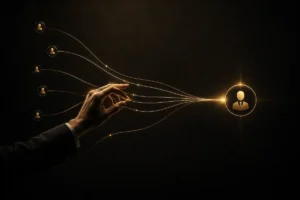 An abstract image of a bureau coordinating a fast, short-notice speaker booking - how far in advance to book a keynote speaker | Aurum Speakers Bureau